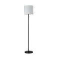 thumbnail image 1 of Mainstays Classic 56.5" Black Finish Shaded Floor Lamp with White Fabric Shade, Adult Use., 1 of 8