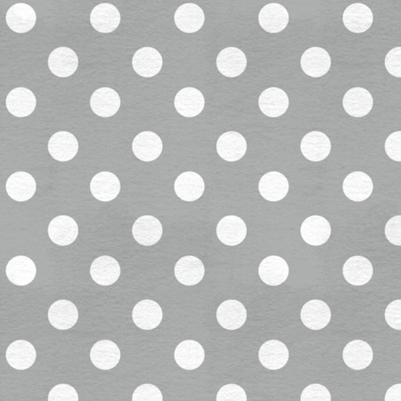 Mainstays 58" 100% Polyester Lux Anti-pill Fleece Polka Dots Sewing & Craft Fabric by the Yard, Gray/White