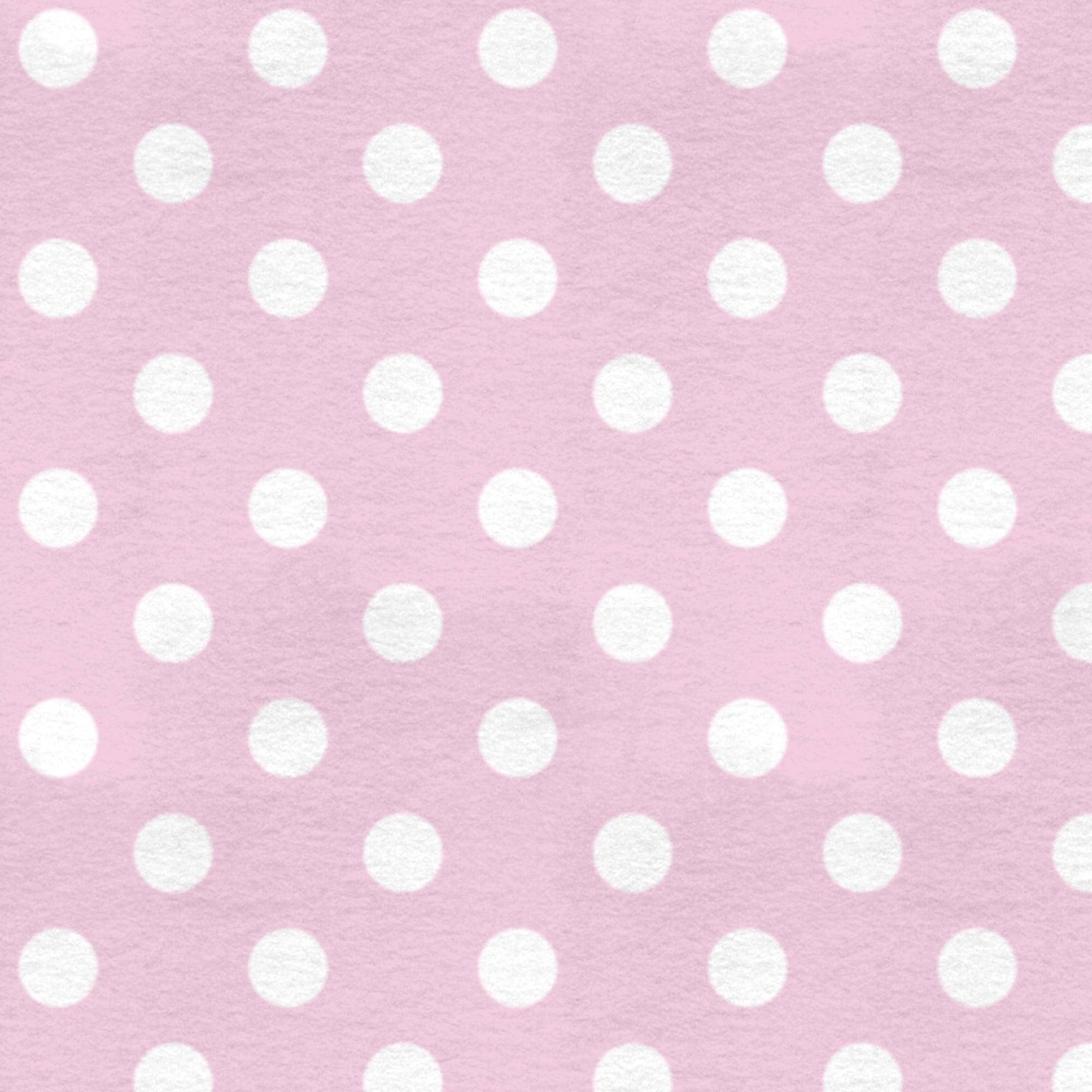 Mainstays 58" 100% Polyester Lux Anti-pill Fleece Happy Dots Sewing & Craft Fabric 8 yd by the Yard, Pink/White
