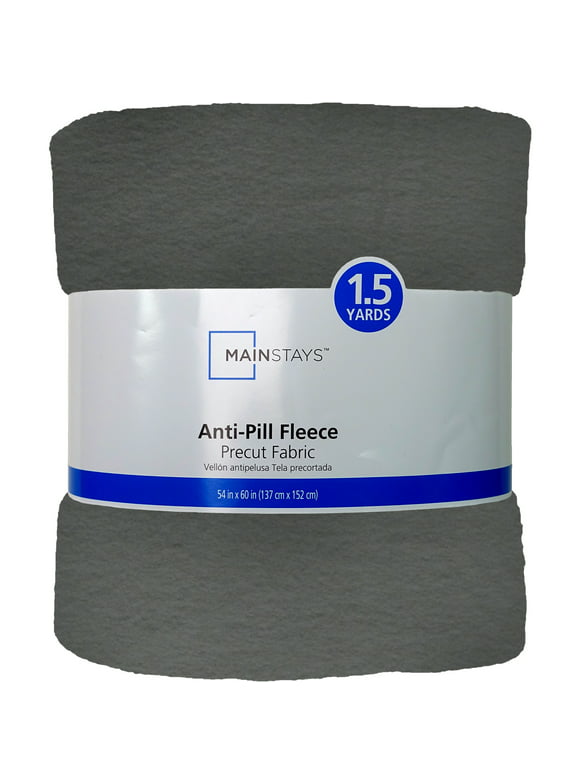 Mainstays 58" X 1.5 yard Lux Anti-pill Fleece Fabric Precut, Charcoal