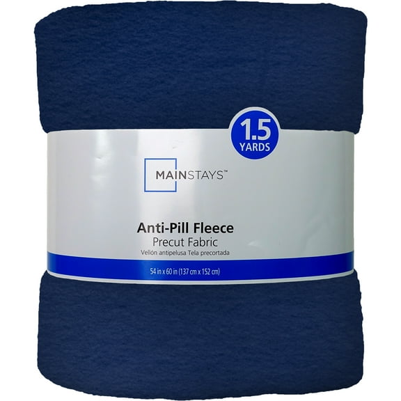 Mainstays 58" X 1.5 yard Lux Anti-pill Fleece Fabric Precut, Navy