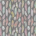thumbnail image 1 of Mainstays 58" x 1.5 yard Lux Anti-pill Fleece Ethnic Feathers Fabric Precut, Gray/Coral, 1 of 1