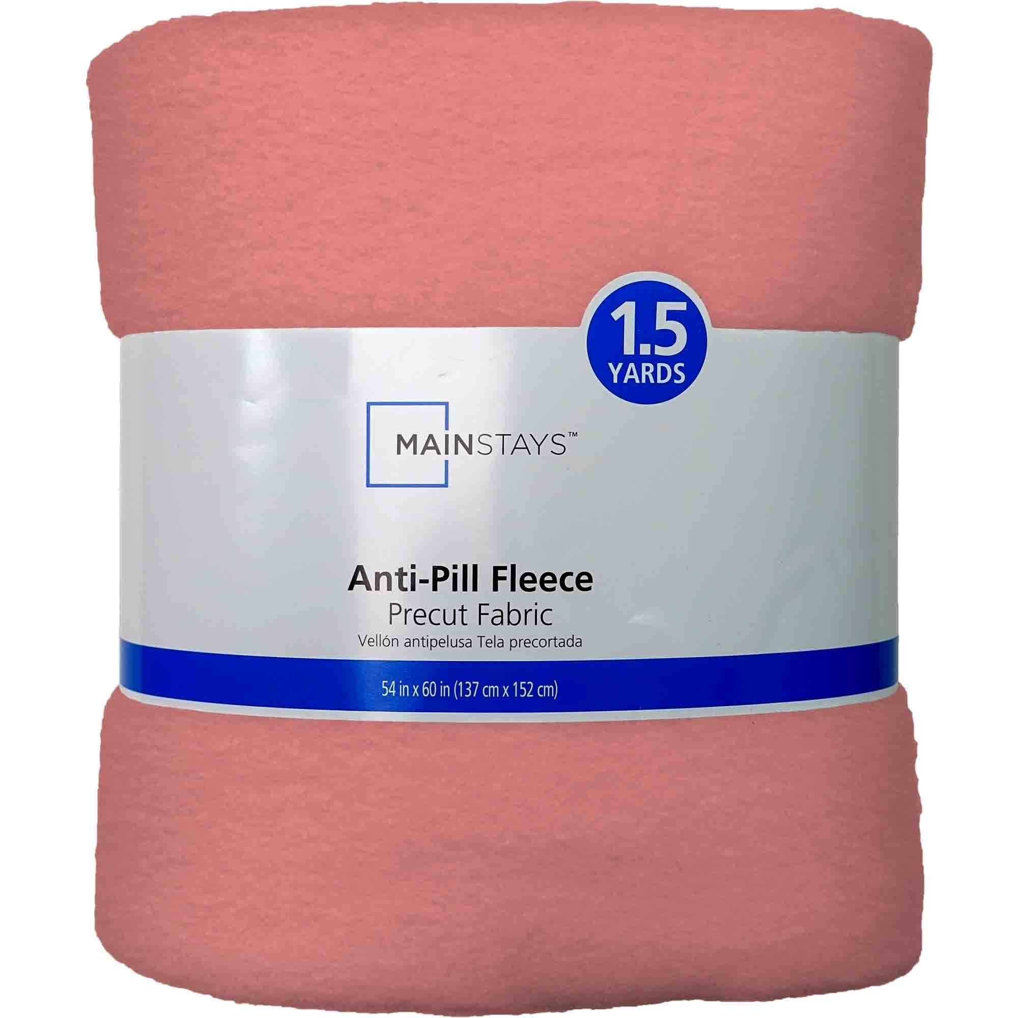 Mainstays 1.5 Yards 100% Polyester Lux Anti-pill Fleece Solids, Coral, 60" Wide for Crafts