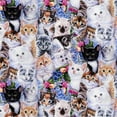 thumbnail image 1 of Mainstays 58" x 1.5 yd Lux Anti-pill Fleece Kittens Flowers Fabric Precut, Multi, 1 of 1