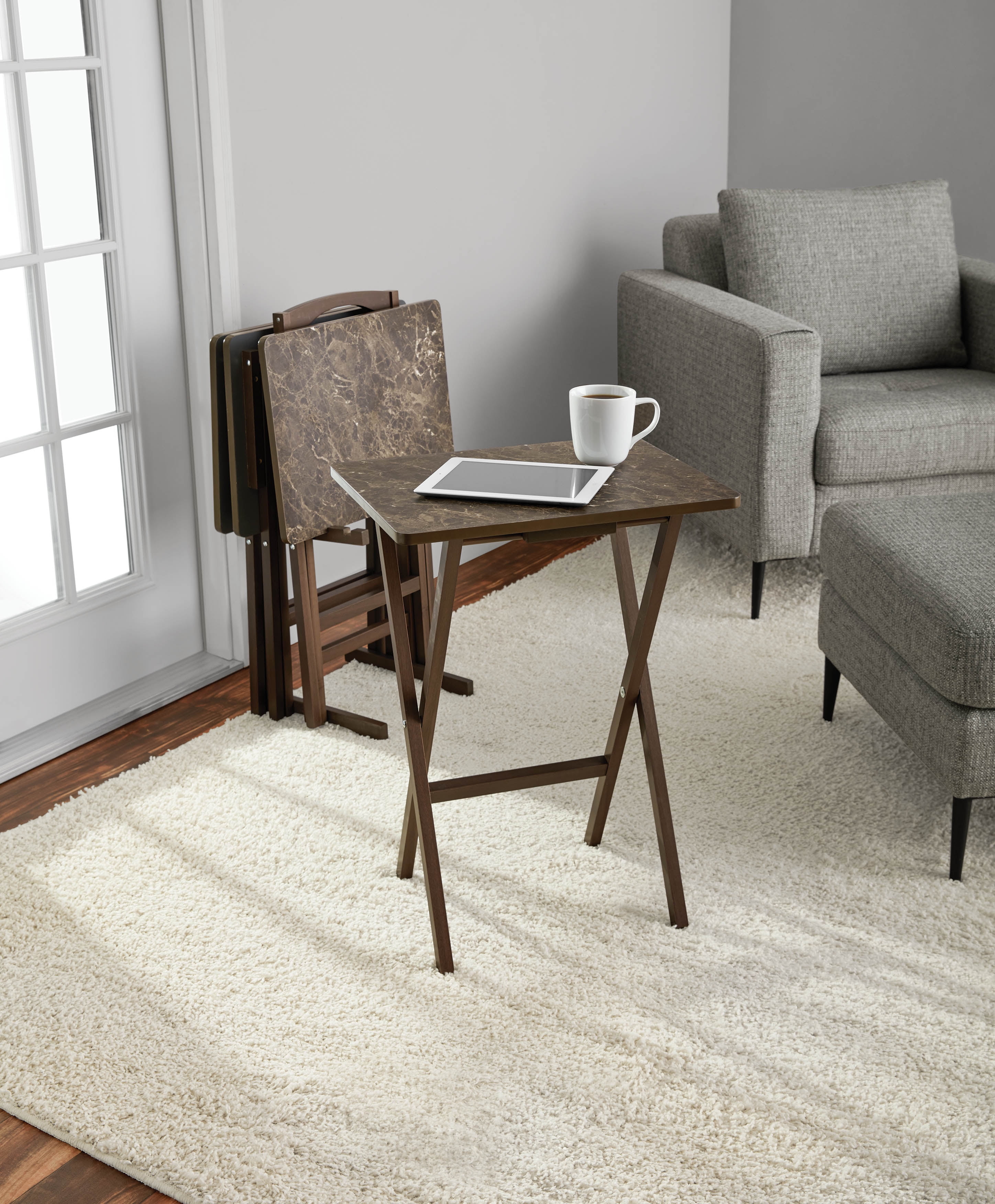 Mainstays 5 piece tray table set new arrivals