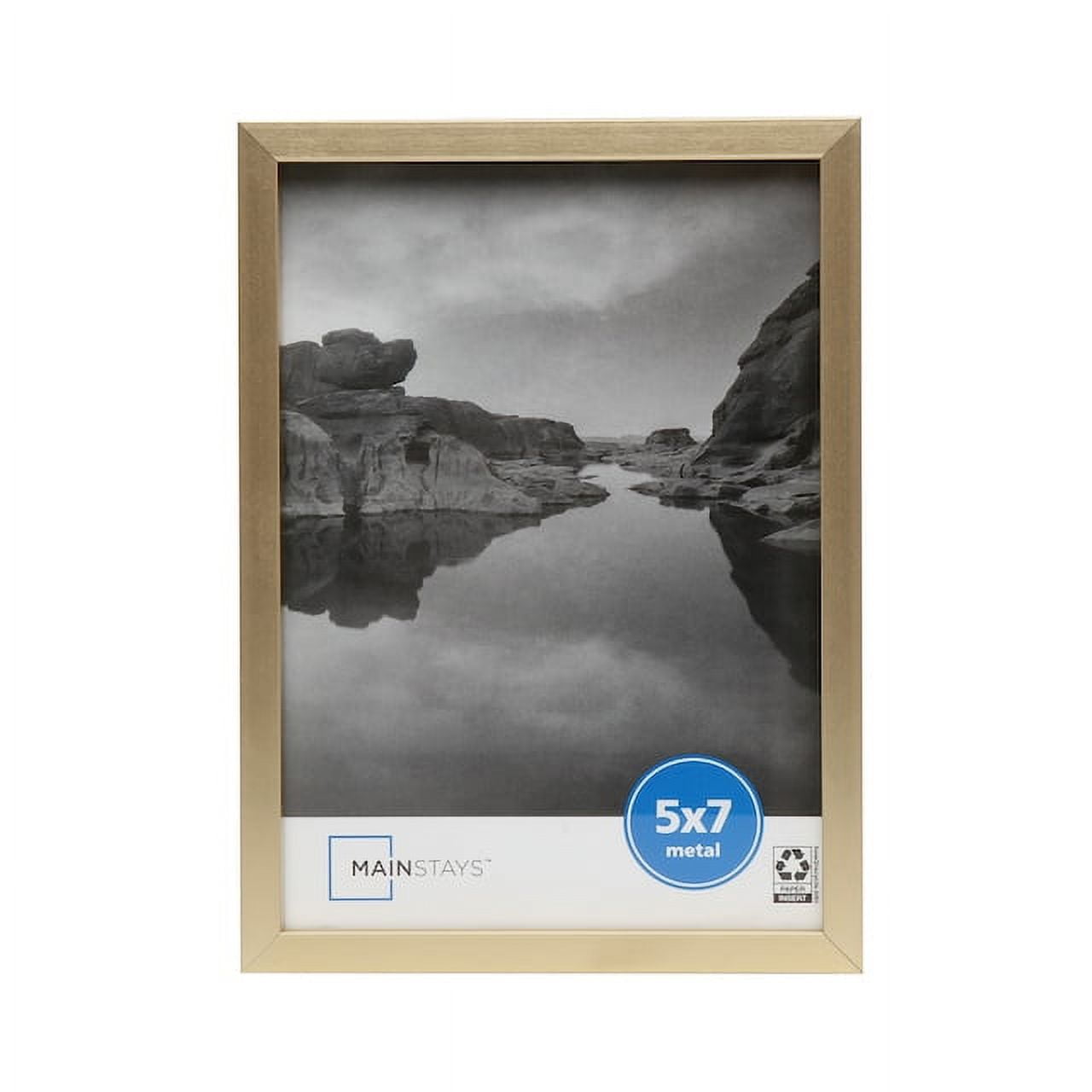 Mainstays 5x7 Aluminum Gold Tabletop Picture Frame