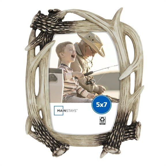 Mainstays 5x7 Antlers Decorative Tabletop Picture Frame