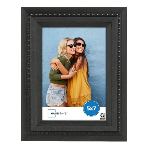 Mainstays – 5x7 Picture Frame – Black Beaded Tabletop Photo Frame