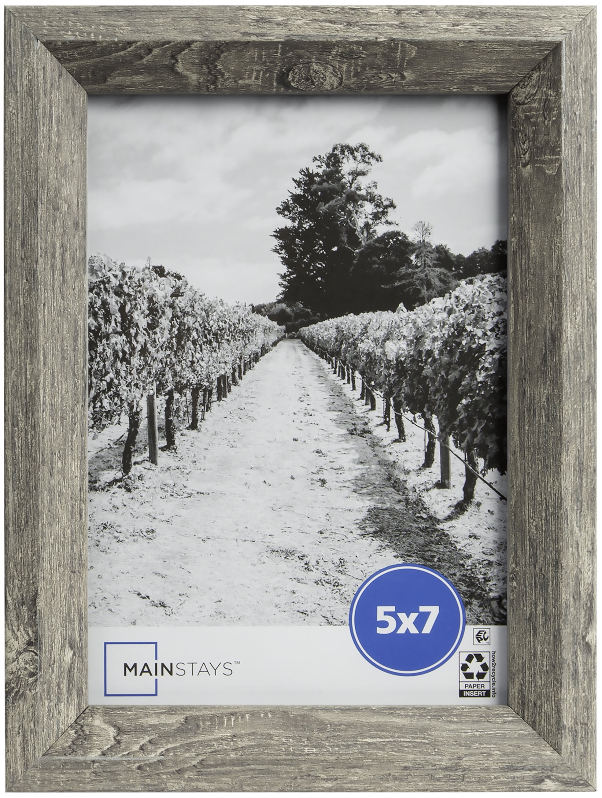 Mainstays 5x7 Bevel Gray Tabletop Picture Frame