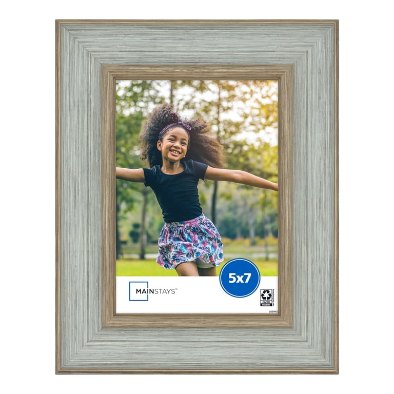 Mainstays 5x7 Teal Elegant Picture Frame for Tabletop and Wall