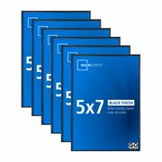 Mainstays – 5x7 Picture Frame – Black Front Loading Wall or Tabletop Photo Frame, Set of 6