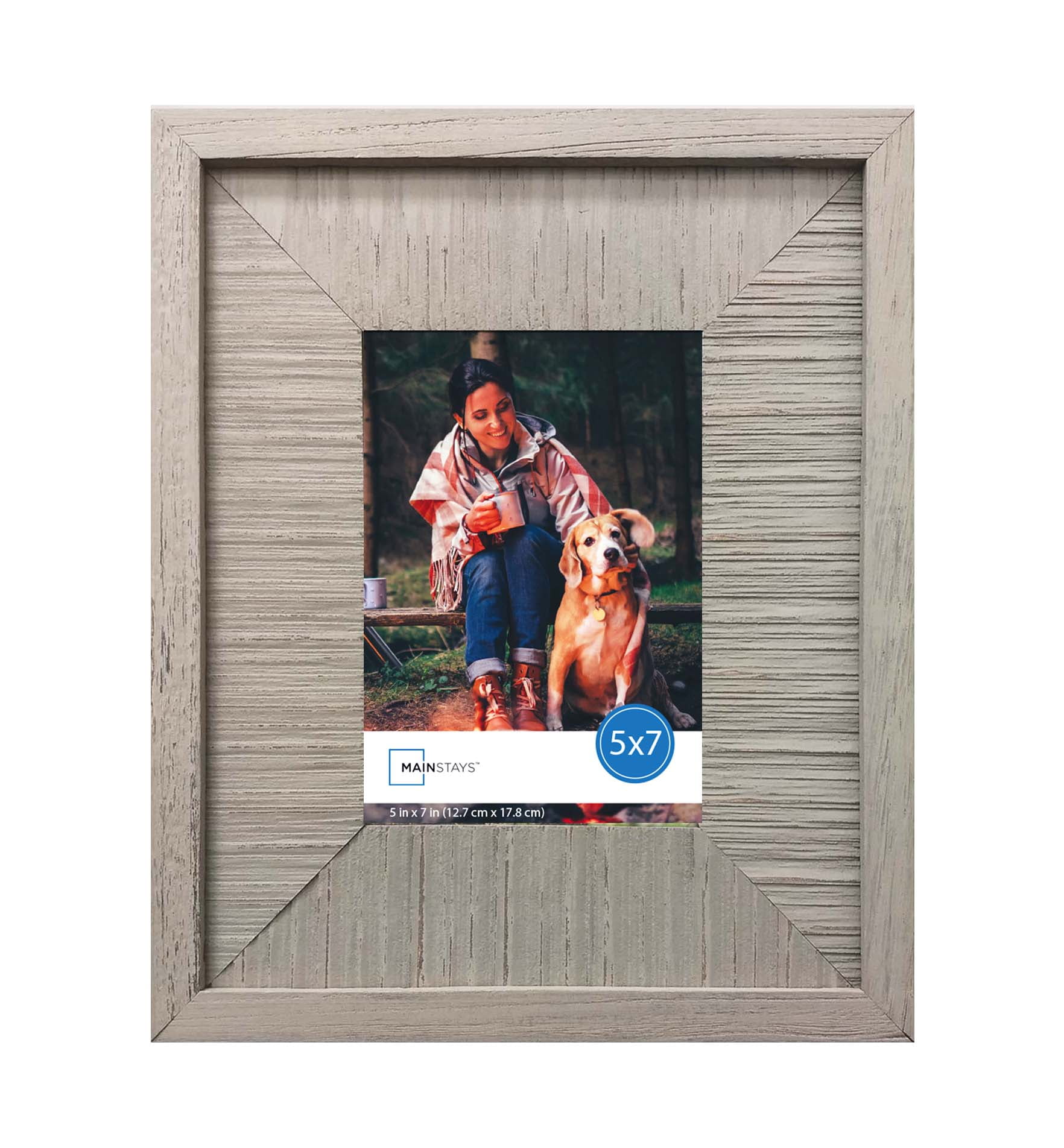 Mainstays 5x7 Gray Wooden Picture Frame