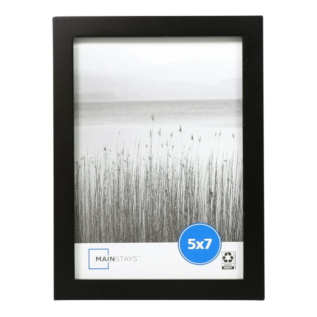 Mainstays 5x7 Linear Gallery Tabletop Picture Frame, Black