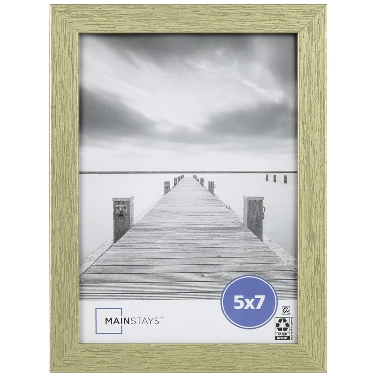 Mainstays – 5x7 Picture Frame – Gold Linear Program Tabletop Photo