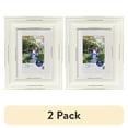 thumbnail image 1 of (2 pack) Mainstays 5x7 Matted to 3.5x5 Distressed White Gallery Tabletop Picture Frame, 1 of 7