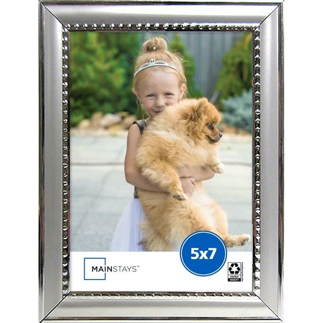 Mainstays 5x7 Silver Bead Tabletop Picture Frame