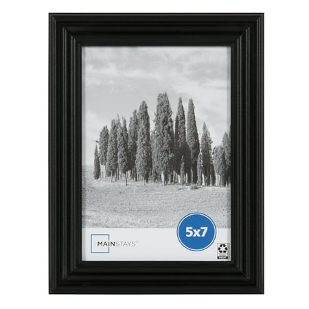 Mainstays – 5x7 Picture Frame – Black Traditional Program Tabletop Photo Frame