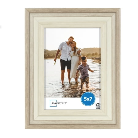 Mainstays – 5x7 Picture Frame – Two Tone Beige Tabletop Photo Frame