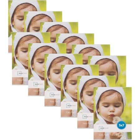 Mainstays 5x7 Vertical Bent Acrylic Tabletop Picture Frames, Set of 12