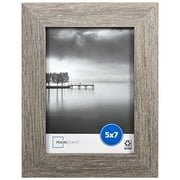 Mainstays 5x7 Wide Beveled Tabletop Picture Frame, Rustic Gray