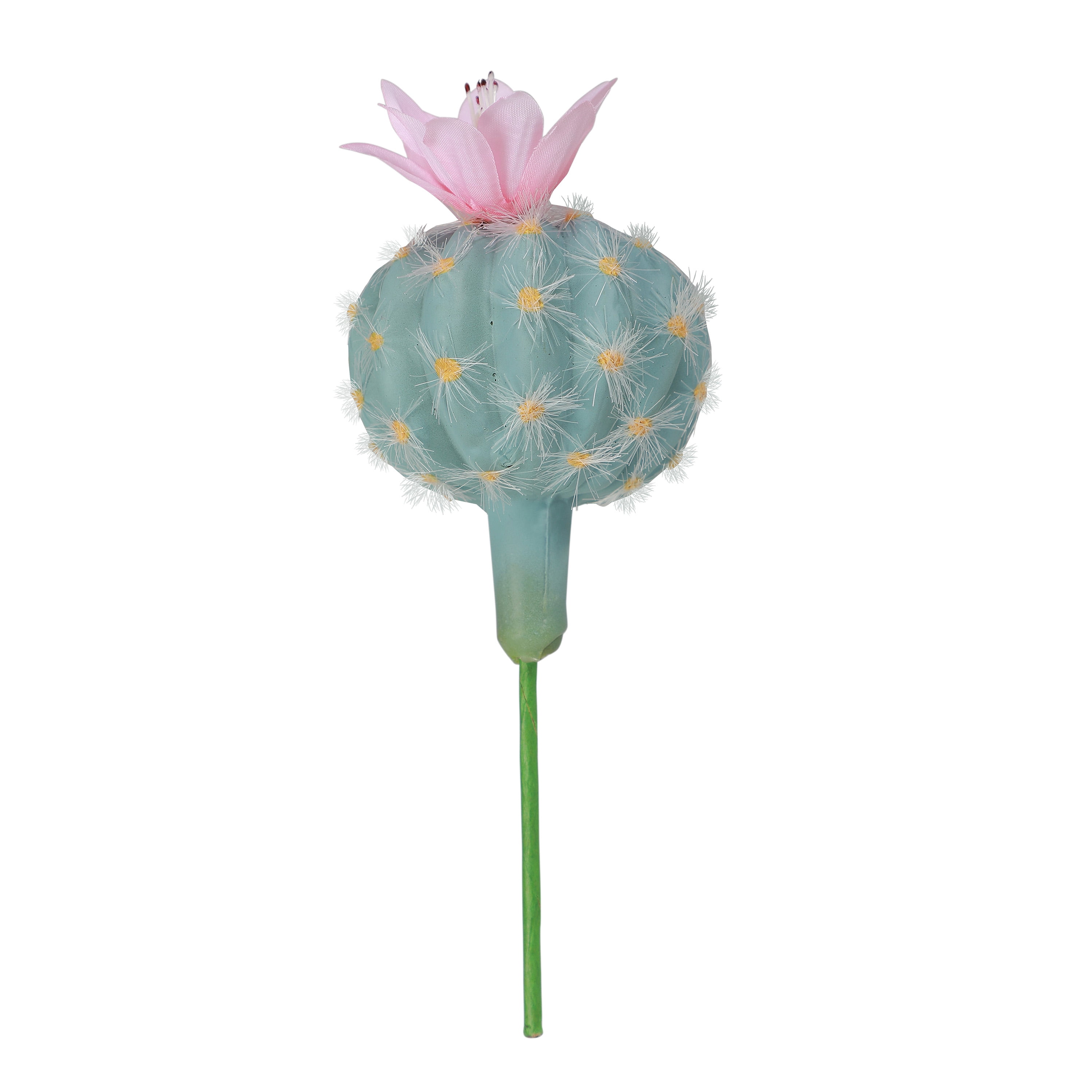 Mainstays 6.4" Artificial Teal Cactus with Pink Flow Pick