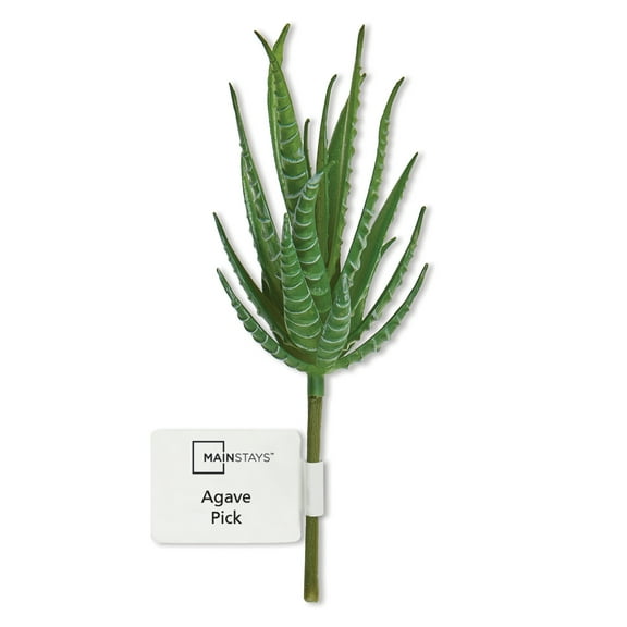 Mainstays 6.5" Artificial Green-Striped Agave Succulent Pick