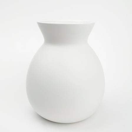 Mainstays Solid White Finish Ceramic Vase, 8"