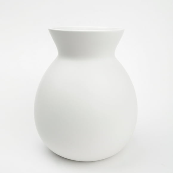 Mainstays Solid White Finish Ceramic Vase, 8"