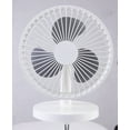 thumbnail image 1 of Mainstays 6" 90 Degree Pivoting Rechargeable USB Plastic Portable Personal Fan, White, 1 of 5