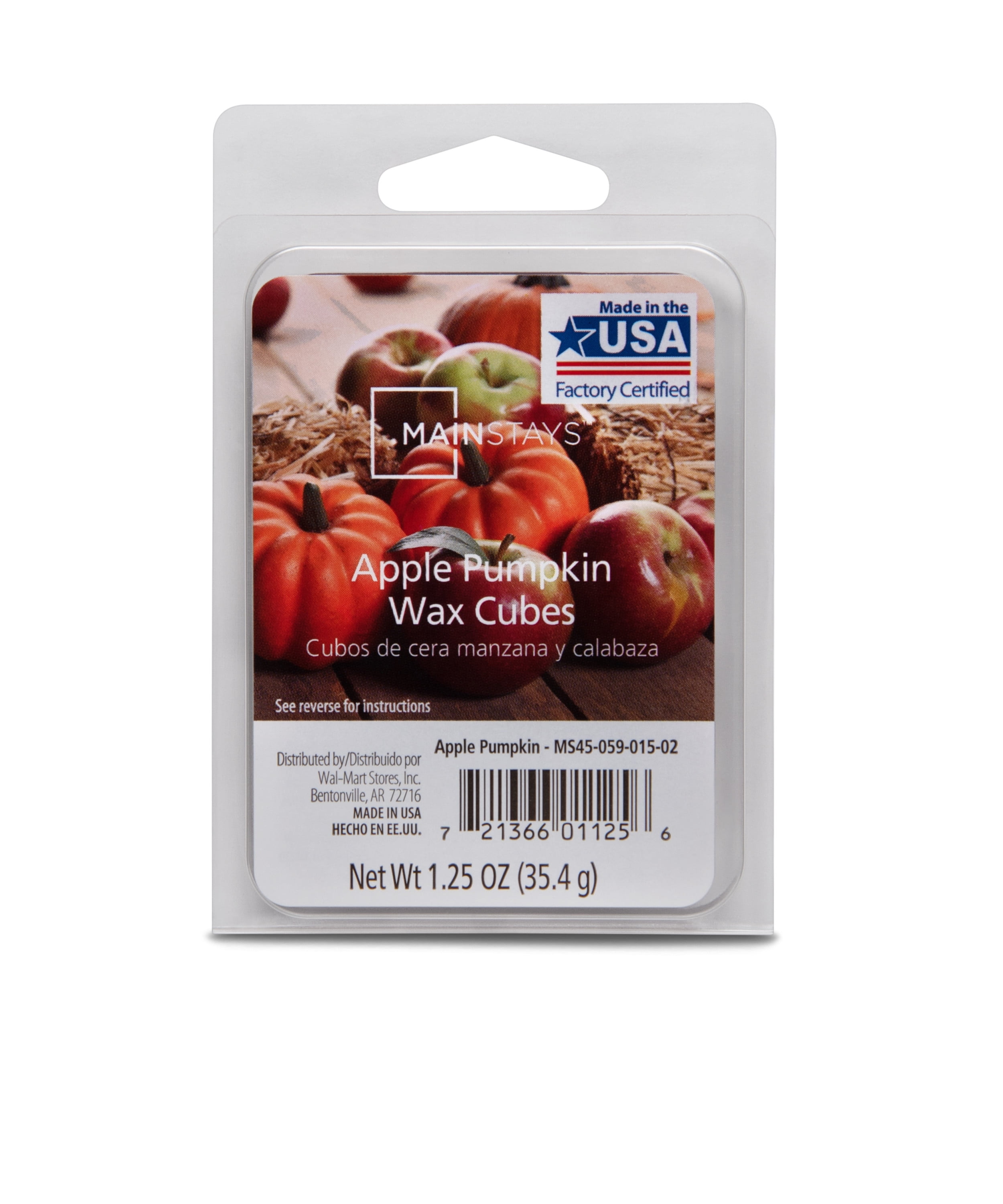 Mainstays 6-Cube Apple Pumpkin Wax Melts, 1.25 oz, Single