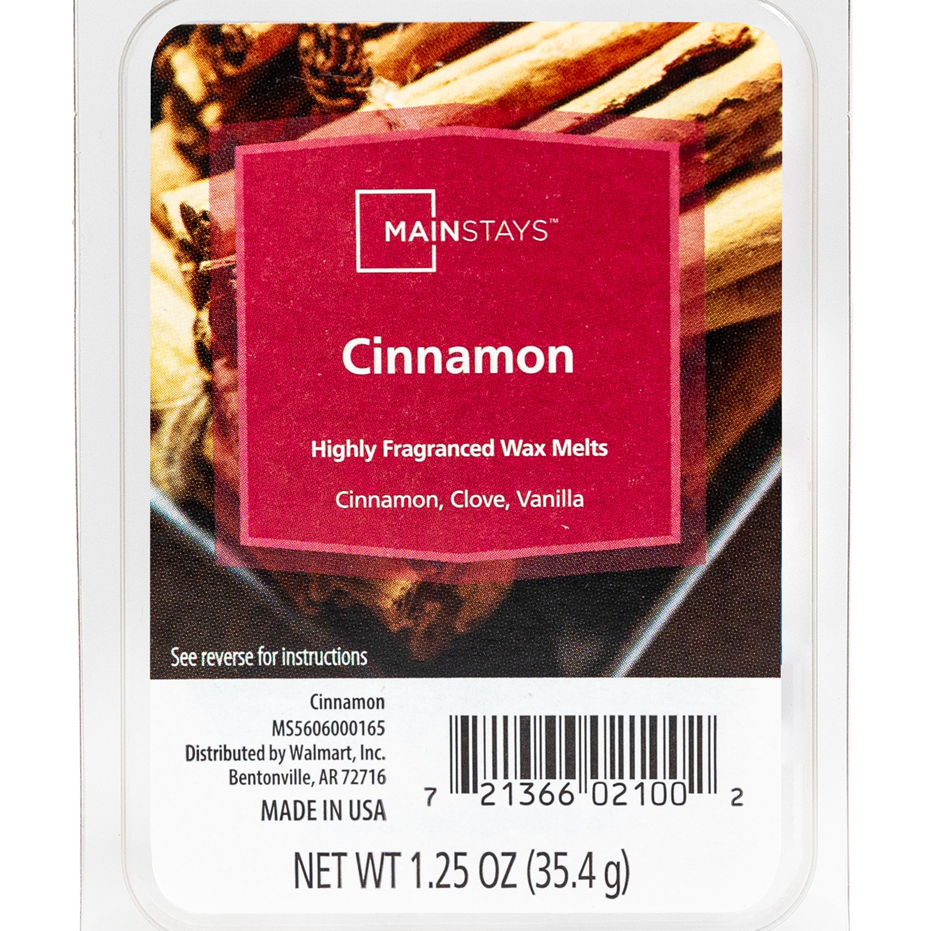 Mainstays 6 Cube Wax Melts, Cinnamon, 1.25 oz