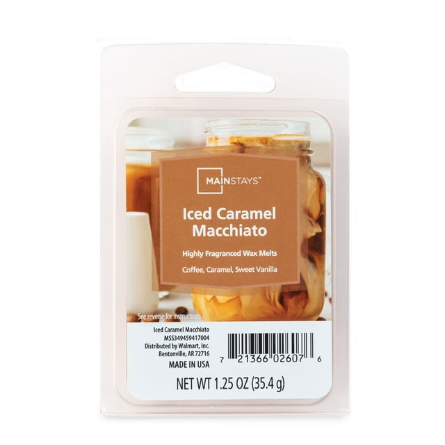 Mainstays 6 Cube Wax Melts, Iced Caramel Macchiato, 1.25 oz