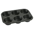 thumbnail image 1 of Mainstays 6-Cup Jumbo Muffin Pan, Non-Stick Carbon Steel, Gray, 1 of 9
