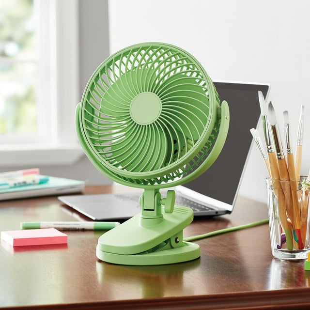 Mainstays 6" Desktop, Clip AC Electric Household Personal Fan with 2