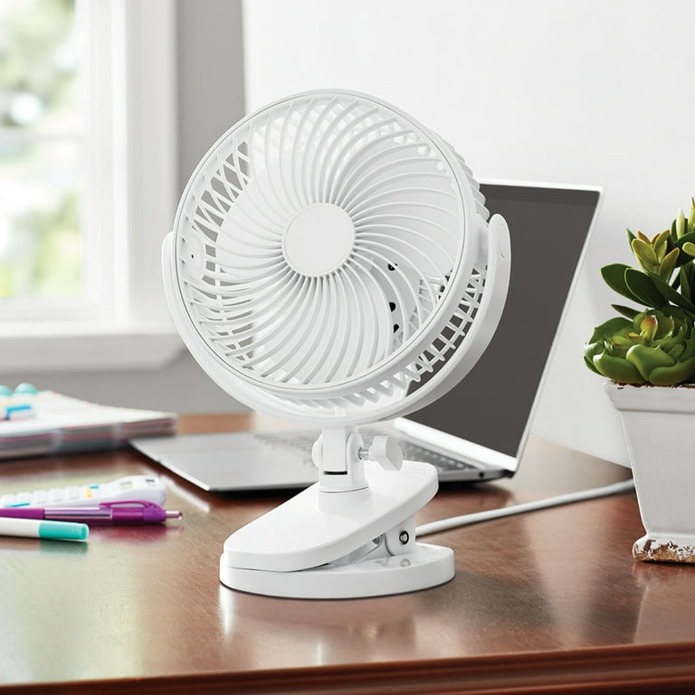 6" Desktop, Clip AC Electric Household Personal Fan 2 Speed White - Walmart.com