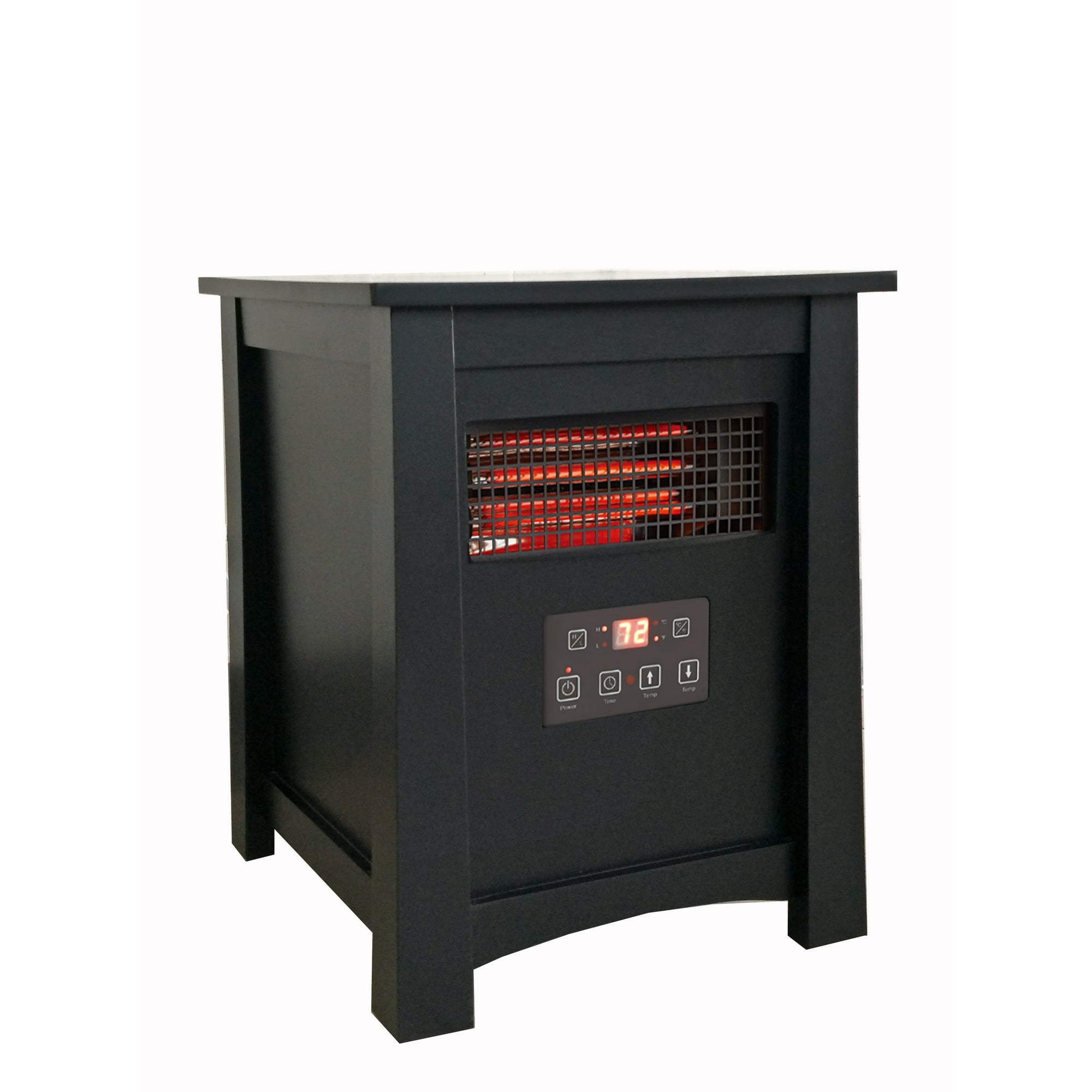 Mainstays, 6-Element, Wood Box Electric Infrared Space Heater, ND-78 -  Walmart.com