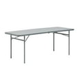 thumbnail interactive-video image 1 of Mainstays 6 Foot Bi-Fold Plastic Folding Table, Gray, 1 of 8