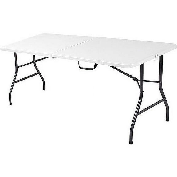 Mainstays 6-Foot Long Center-Fold Table by Cosco, Multiple Colors