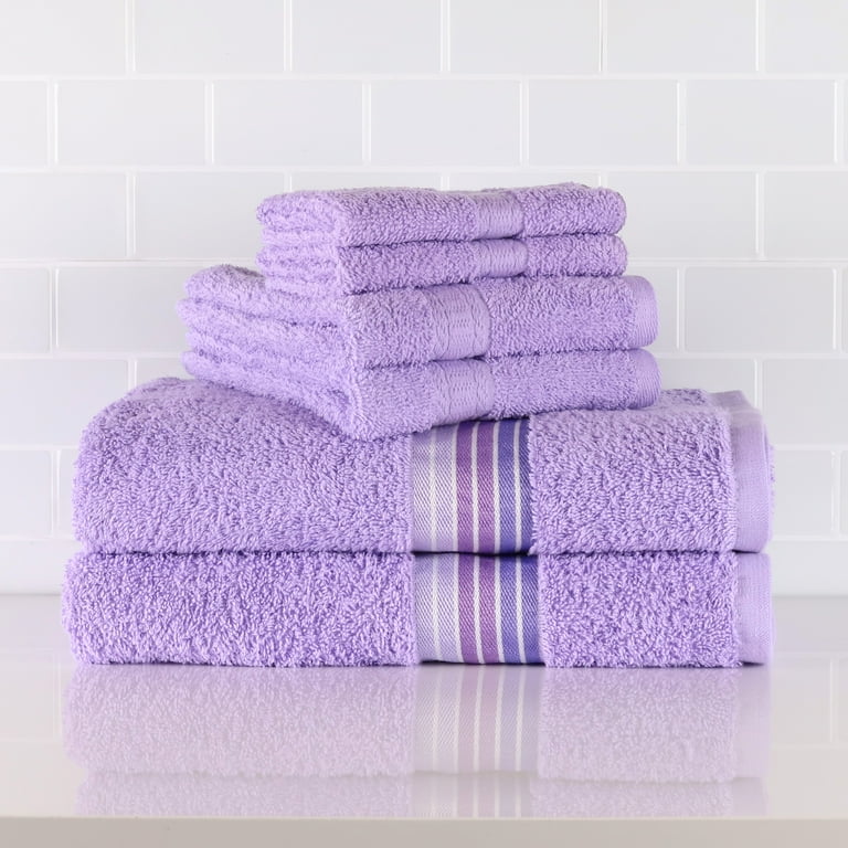 Mainstays Basic Cotton Bath Towel Set - 6 Piece Set, White, Size: 27' x 52