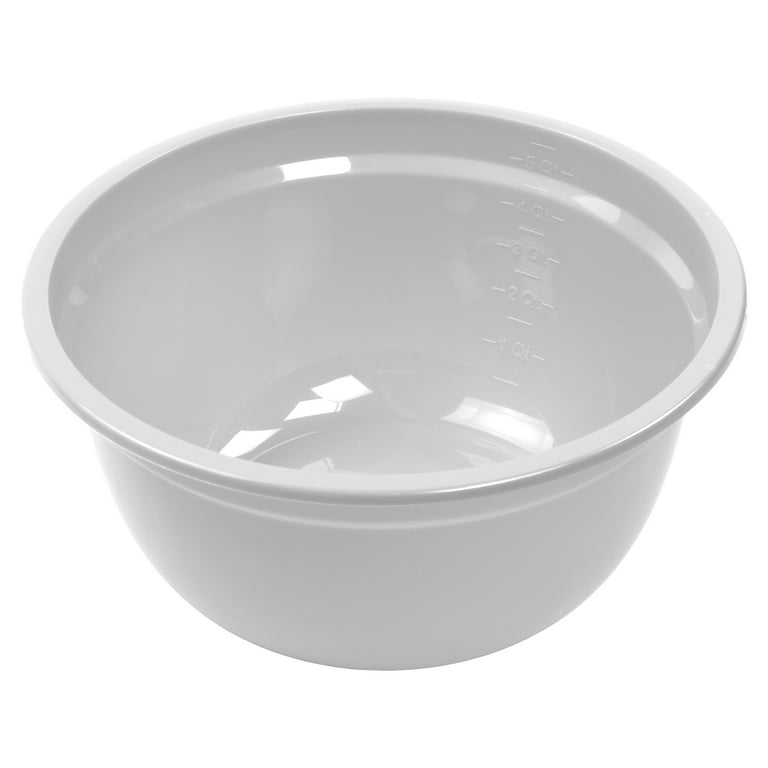 Mainstays 6 Quart Bowl Polypropylene White