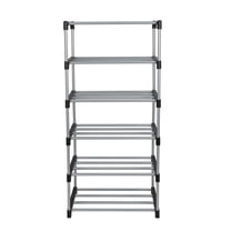 Sundaze 10-Tier Tall Shoe Rack - Stackable Shoe Organizer For Closet, Holds 20-30 Pairs, Non-Woven Fabric, Black (No Tools Assembly)