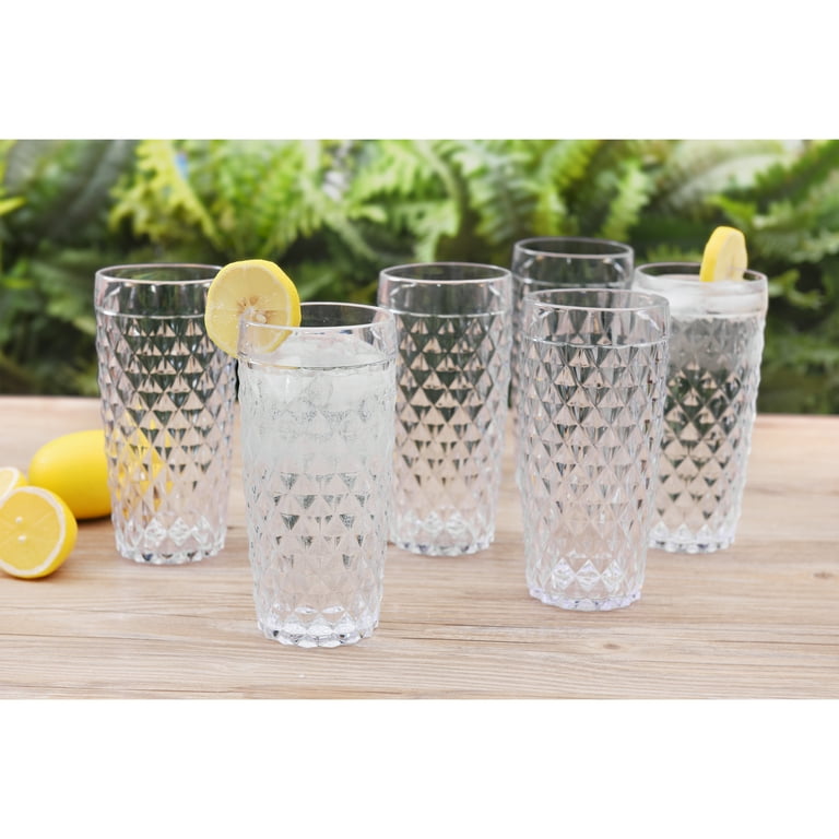 Diamond Cut Water Glass, Set of 6