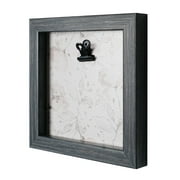 Mainstays 6" x 6" Distressed Black Clip Frame With White Floral Print