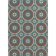 Mainstays 6' x 9' Multi Medallion Polypropylene Outdoor Area Rug