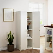 Mainstays 60" 2 Door Storage Cabinet, White