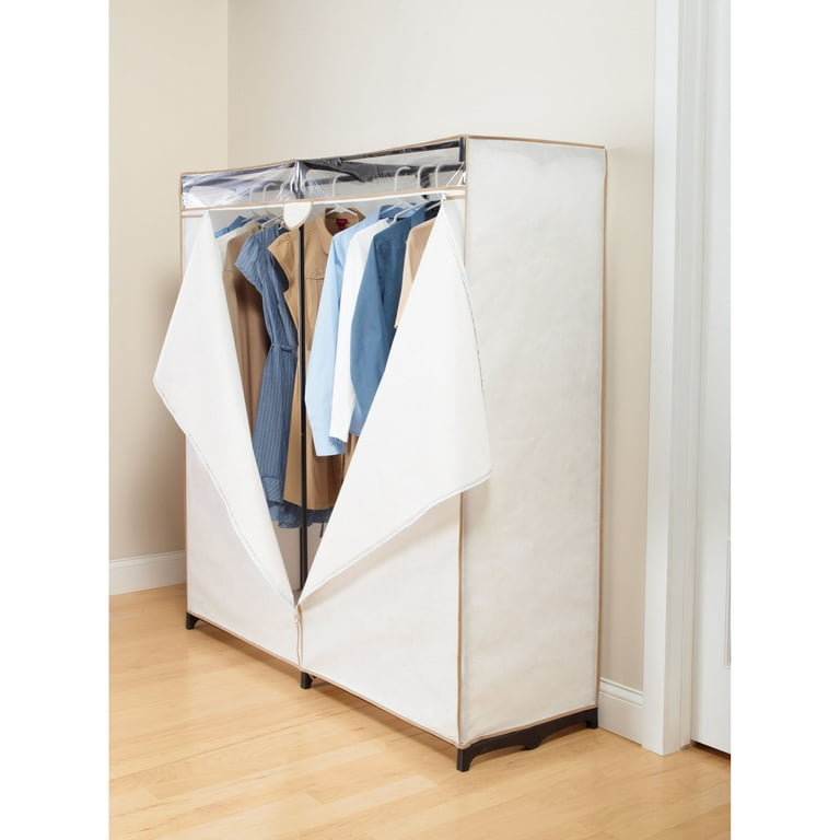 Hanging Closet Double Bar Organizer, Dorm Closet Organizer