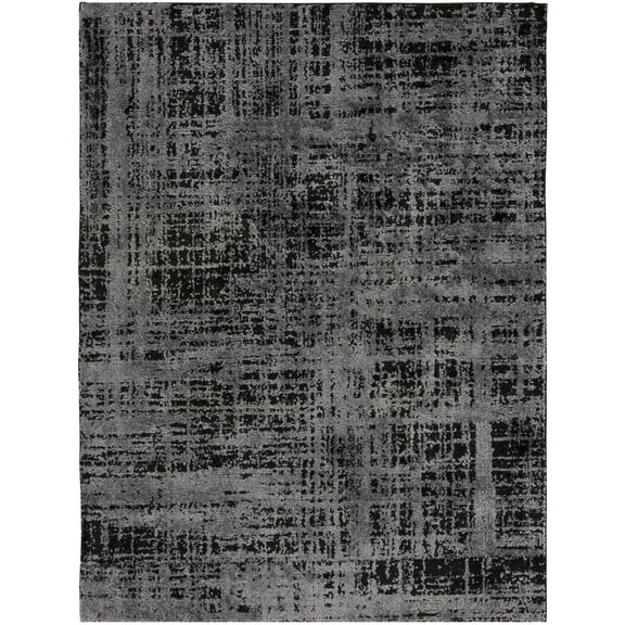 Mainstays 60"x79" Black and Gray Abstract Indoor Area Rug