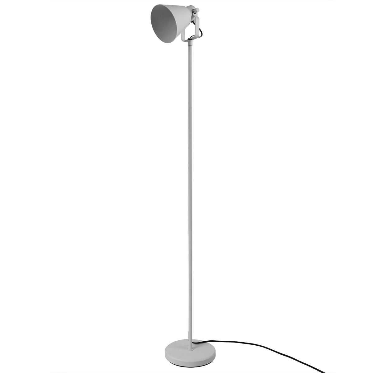 Mainstays 64” Modern Adjustable Gray Floor Lamp with Gray Shades