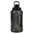thumbnail interactive-video image 1 of Mainstays 64 Fluid Ounces Water Bottle, Translucent Black, with Straw/ Chug 2 in 1 Lid, Light Weight, Reusable, Plastic, 1 of 11