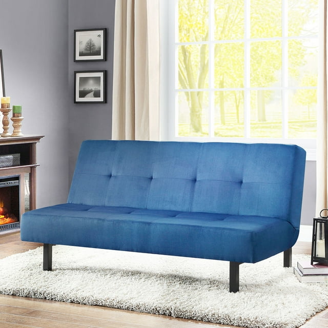 Mainstays 65" 3Position Tufted Futon, Blue